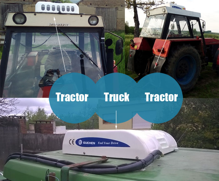 roof mounted air conditioner for tractor