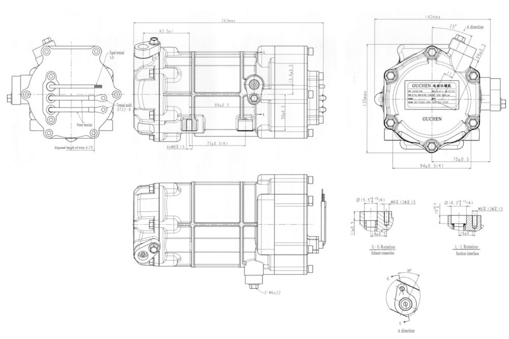 Structural Dimensions of Electric Compressor