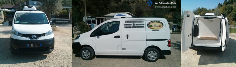 Installation pictures of Guchen electric transport refrigeration units for cargo vans
