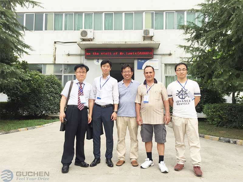 Visiting Guchen bus air conditioner factory 