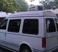 air conditioner install on a truck