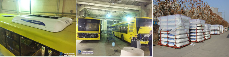 guchen bus air conditioning system installation