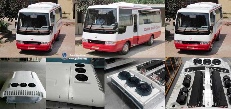 Guchen PD series bus air conditioners application on minibus