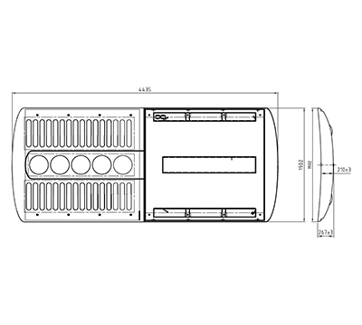 PD-07 bus air conditioning dimension structure