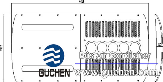 BD-06 Rooftop Mounted Bus Air Conditioning dimension