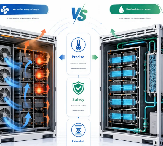 ¿Cuáles son las diferencias clave de rendimiento entre la refrigeración líquida y la refrigeración por aire en BESS?