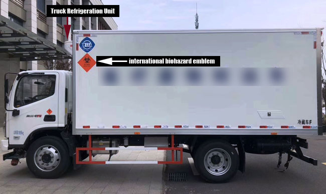 waste transport refrigerated truck