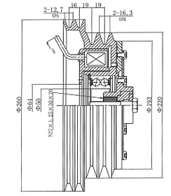 BZR  2A2B 260*220 drawing