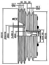 BZR 2A2B 235*210 clutch drawing