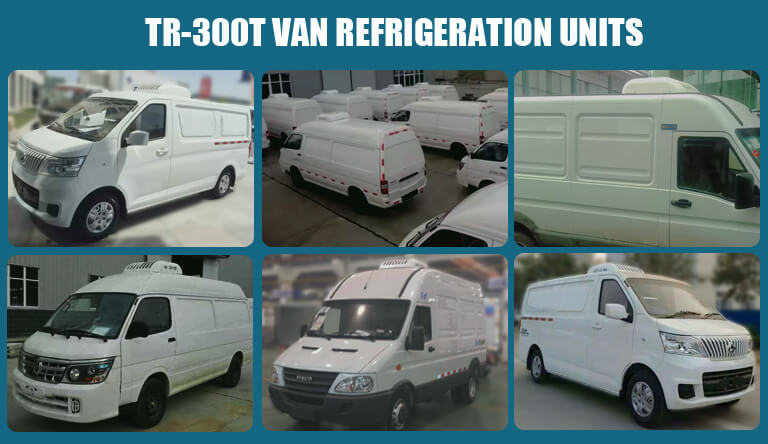 wide application of TR-300T van freezer units on carge vans
